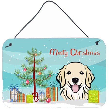 Carolines Treasures Christmas Tree and Golden Retriever Wall or Door Hanging Prints BB1577DS812